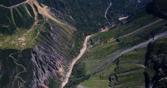 Road in Colca Canyon in Peru
