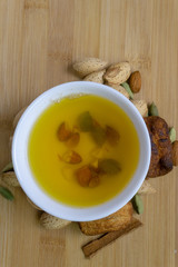 Kashmiri Kahwa in a bowl