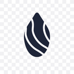 Almond transparent icon. Almond symbol design from Nature collection.