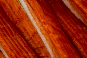 Close Up View of Uncooked Fish Sticks
