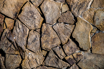 Wall of stone. Texture.