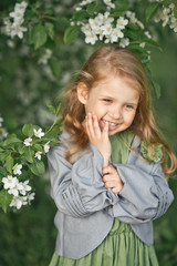 A large portrait of a Young girl with a beautiful smile 1813.