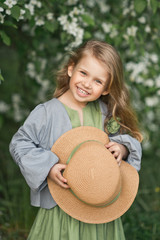 The child smiles shyly at the large portrait 1815.