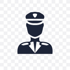 Airplane pilot transparent icon. Airplane pilot symbol design from People collection.