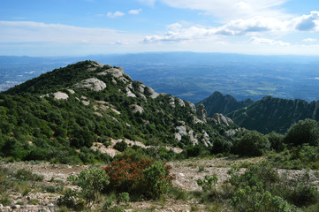 Fototapeta na wymiar Gorgeous scenery of Montserrat mountains in Barcelona, Spain