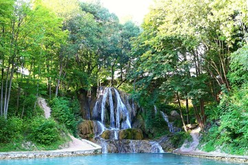 Lucky waterfall, a village with well-known SPA, travertine fields and indispensable.