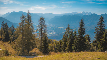 Beautiful alpine view at the Kathrin summit-Bad Ischl-Salzburg-Austria