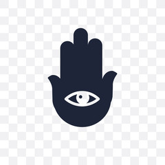 Hamsa transparent icon. Hamsa symbol design from Religion collection.