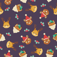 Animal vector seamless pattern.