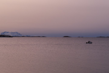 Obraz premium Norway Landscape scene around Tromso during winter
