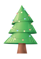 Obraz premium Christmas tree, vector