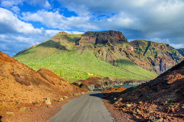 Mountains near Punto Teno Lighthouse in north-west coast of Tene