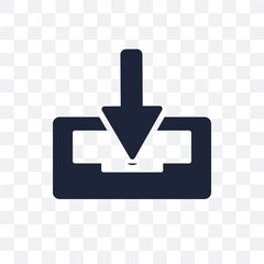 Inbox transparent icon. Inbox symbol design from Web navigation collection.