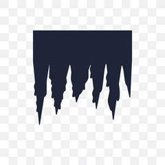 Icicle transparent icon. Icicle symbol design from Weather collection.