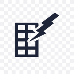 Light bolt transparent icon. Light bolt symbol design from Weather collection.
