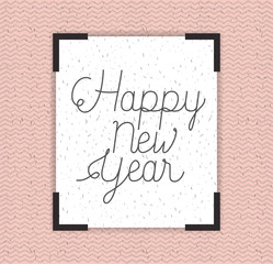 square frame with happy new year lettering