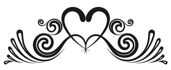 Vintage decorative calligraphic border