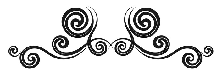 Vintage decorative calligraphic border