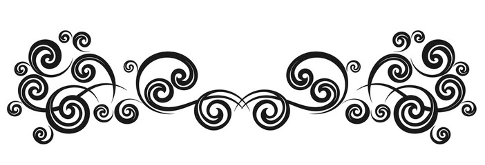 Vintage decorative calligraphic border