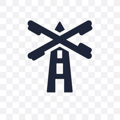 Obraz premium Mill transparent icon. Mill symbol design from Agriculture, Farming and Gardening collection.