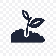 sprout transparent icon. sprout symbol design from Agriculture, Farming and Gardening collection.