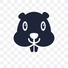 Beaver transparent icon. Beaver symbol design from Animals collection.