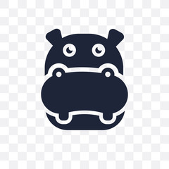 Hippopotamus transparent icon. Hippopotamus symbol design from Animals collection.