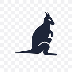 Kangaroo transparent icon. Kangaroo symbol design from Animals collection.