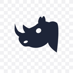 Rhino transparent icon. Rhino symbol design from Animals collection.