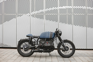 Vintage rebuilt motorcycle motorbike caferacer