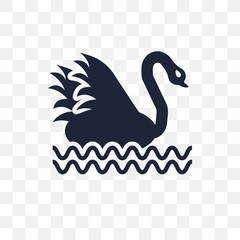 Swan transparent icon. Swan symbol design from Animals collection.