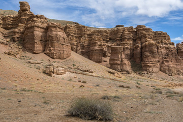 Charyn canyon is a landmark of Kazakhstan, a unique natural monument near Almaty