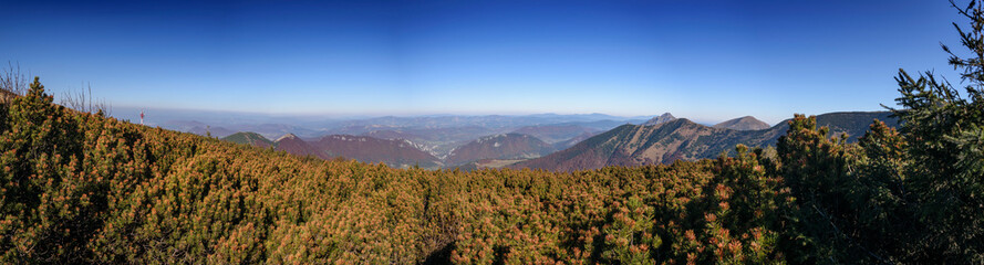 The road at the top of the mountain range in The Vratna valley