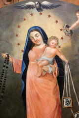 Vierge &agrave; l'Enfant. Eglise Saint-Gervais et Saint-Protais. Saint-Gervais-les-Bains. / Virgin and Child. Church of St. Gervais and St. Protais. Saint-Gervais-les-Bains.