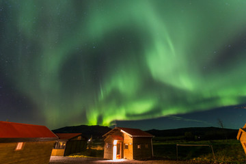 Fototapeta na wymiar Aurora in Iceland Northern Lights