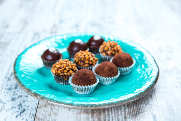 Sweet chocolate cake pops