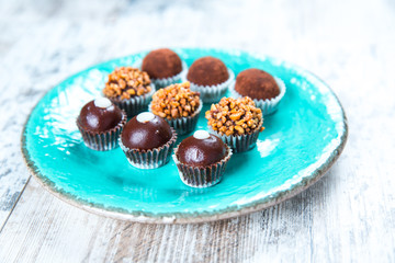Sweet chocolate cake pops
