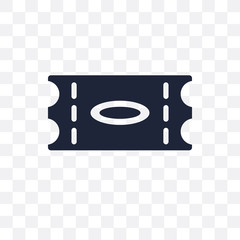 Ticket transparent icon. Ticket symbol design from Cinema collection.
