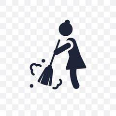 Sweep transparent icon. Sweep symbol design from Cleaning collection.