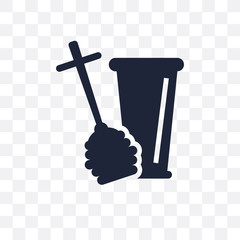 Toilet brush transparent icon. Toilet brush symbol design from Cleaning collection.