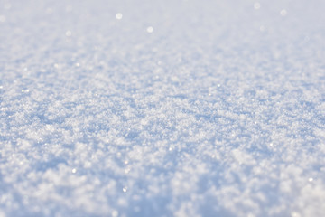 close up of sparkling snow