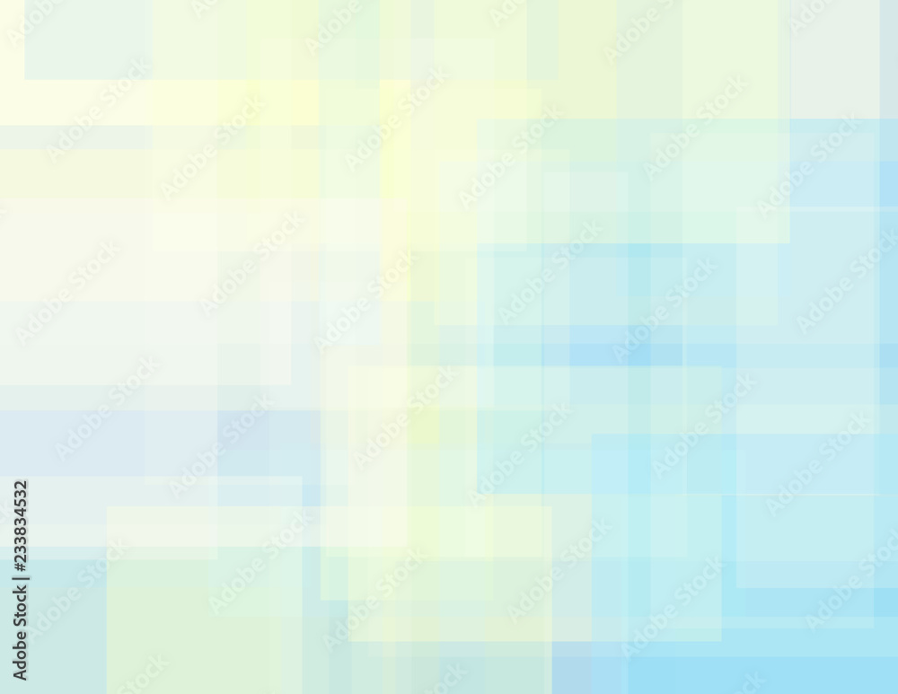 Poster subtle geometric background with cream and pale blue rectangles. vector