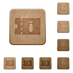 Fashion shop discount coupon wooden buttons