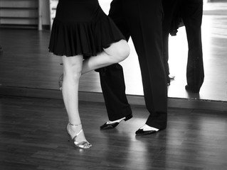 Ballroom dance salsa dancers