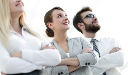 closeup portrait of successful business team. the business concept