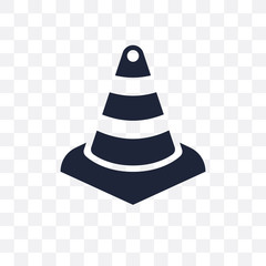 Cone transparent icon. Cone symbol design from Construction collection.