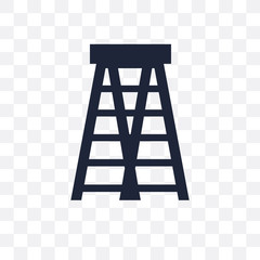 Ladder transparent icon. Ladder symbol design from Construction collection.