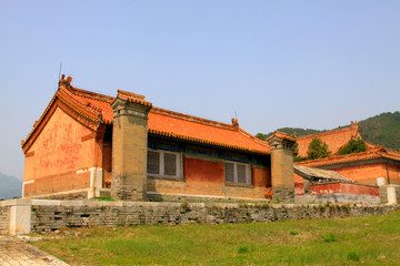 East wing house in the Eastern Tombs of the Qing Dynasty, China...
