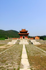 ancient Chinese landscape architecture in the Eastern Tombs of the Qing Dynasty, China.