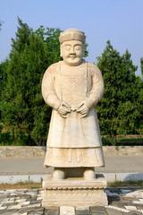 Obraz premium civil official sculpture in the Eastern Tombs of the Qing Dynasty, China.